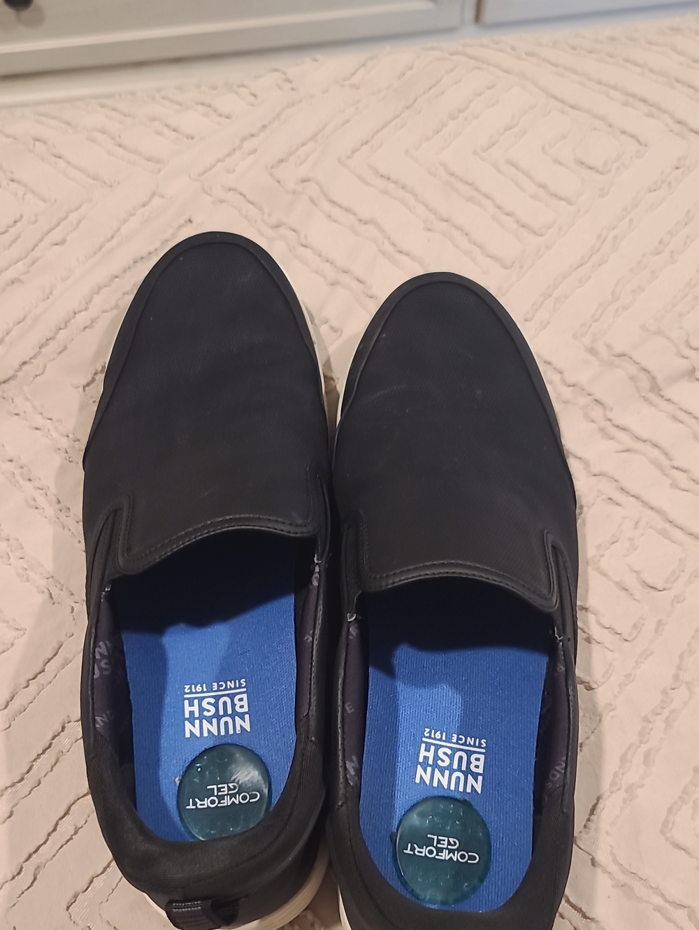 Nunn Bush Men’s Black Slip-On Comfort Loafers